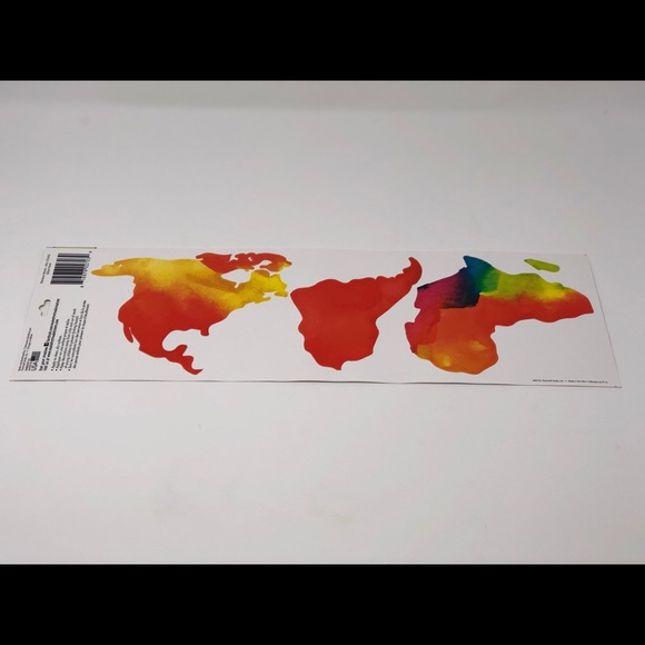 Rainbow World Map Wall Decal Décor AMAZING LOOK! - Picture 3 of 3